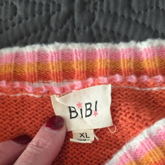 EUC XL BiBi Vibrant Multicolor Women's Sweater - Picture 3 of 6